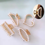 Myra Collection clutch claw for women girls golden 4 pcs Hair Clip (Gold, Silver)