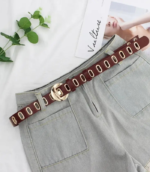 Women Brown Artificial Leather Belt - Image 2