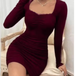 Stylish Party Wear For Girls Bodycon Dress/Party Wear For Girls LYKRA Dress