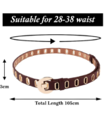 Women Brown Artificial Leather Belt - Image 3