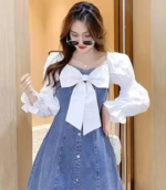 WOMEN AND GIRL LATEST DENIM DRESS