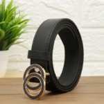 Women Formal Black Synthetic Belt