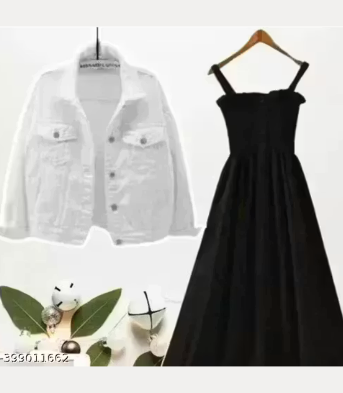 5 DRESS AND JACKET FOR WOMEN WOMEN DRESS DRESSE FOR WOMEN WOMEN DRESS CREPE DRESS - Image 1