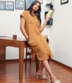 Double Gauze Cotton Shirt Dress