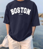 LEOTUDE Men's Half Sleeve Round Neck Cottonblend Graphic Print Oversized Tshirt for Man