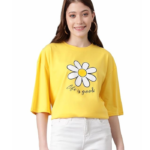 KOTTY Women’s Graphic Printed T-Shirt – Soft Cotton Blend Tee for Everyday Style