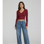 Casual Regular Sleeves Solid Women Maroon Top - Image 3