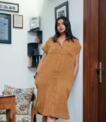 Double Gauze Cotton Shirt Dress - Image 3