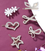 YELLOW CHIMES 6 PCs Hair Clips for Women Crystal Pearl Party Wear Designs Fancy Hairpins Hair Accessories Hair Pin (Gold)