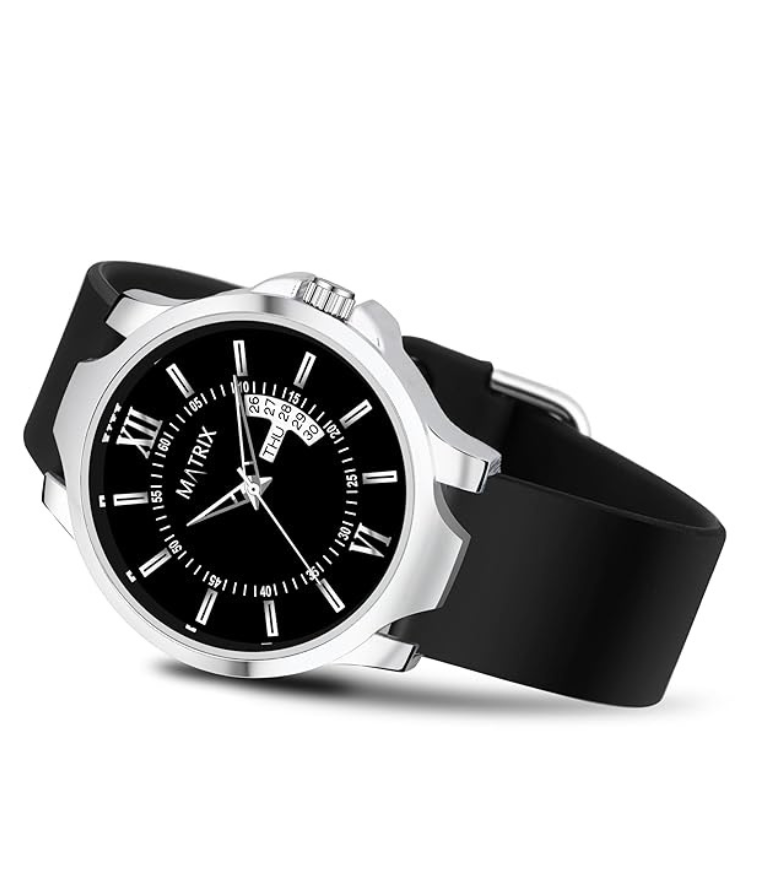 1 Matrix Antique 2.0 Day & Date Softest Silicone Strap Analog Watch for Men & Boys - Image 1