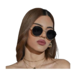 Silver Metal Frame Oval shape Sunglasses