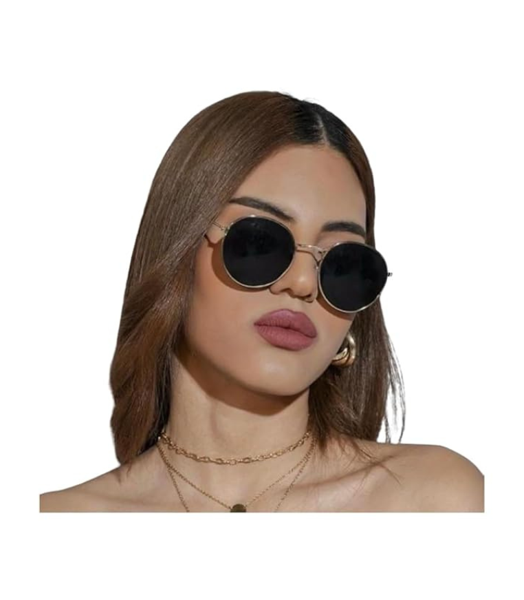 1 Silver Metal Frame Oval shape Sunglasses - Image 1