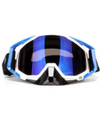 Motorcycle Goggles, Motocross Goggles, Dirt Bike ATV Glasses, UV Protection, Anti Fog, Racing Goggles for Men, Women, Youth (Blue)