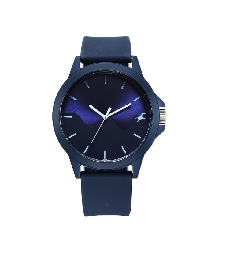 1 Fastrack Tees Wanderlust Quartz Analog Midnight Blue Dial Blue Silicone Strap Unisex Watch - NT38024PP72W - Image 1