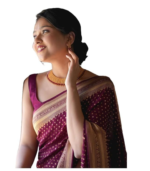 Women's Pure Soft Silk Saree With Blouse Piece For Wedding