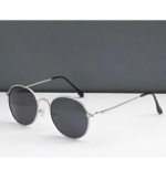 Silver Metal Frame Oval shape Sunglasses - Image 2
