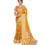 Yashika Womens Woven Printed Art Silk Saree With Unstitched Blouse Material