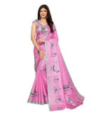 Yashika Womens Elegant Printed Art Silk Saree with Matching Blouse Material - Perfect for Festive and Special Occasions, Exquisite Design and Vibrant Colors