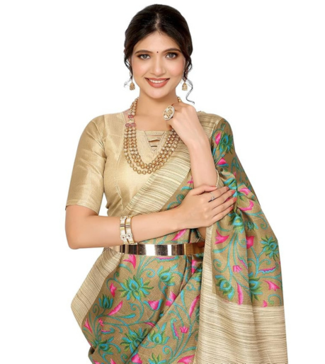 1-50.png Priyashi Womens Woven Printed Art Silk Saree With Unstitched Blouse Material - Image 1