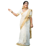 Women's Trendy Cotton Silk Saree with Blouse Material || Pongal Special South Indian kerala Saree With Blouse Piece