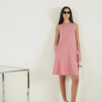 Pure Cotton A-Line Dress – Pink - Image 2