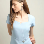 Blue Peplum Top