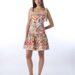 Printed Tie-Bow Dress