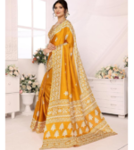 Yashika Womens Woven Printed Art Silk Saree With Unstitched Blouse Material - Image 2