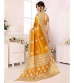 Yashika Womens Woven Printed Art Silk Saree With Unstitched Blouse Material - Image 3