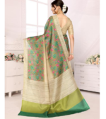 Womens Woven Printed Art Silk Saree With Unstitched Blouse Material - Image 3