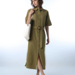 Belted Midi Shirt Dress