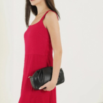 Fit and Flare Midi Dress – Pink - Image 2