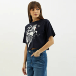 Women Round Neck Logo T-Shirt - Image 2