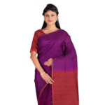 Tangail Zari Silk Saree – Violet and Red