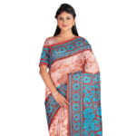 Handcrafted Kantha Silk Saree – Multi Colour