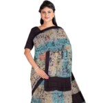 Batik Tussar Silk Saree – Multi Colour